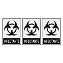 Ver imagem 1 de Combo 6 Adesivos De Sinalização Lixo Infectante 15x20 Acesso - S-244 F9e