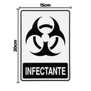 Ver imagem 2 de Combo 6 Adesivos De Sinalização Lixo Infectante 15x20 Acesso - S-244 F9e