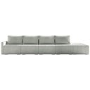 Ver imagem 2 de Sofá Ilha Modulado Milos 432cm Puff Lateral Bouclê Cinza G33 - Gran Belo