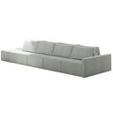 Ver imagem 6 de Sofá Ilha Modulado Milos 432cm Puff Lateral Bouclê Cinza G33 - Gran Belo