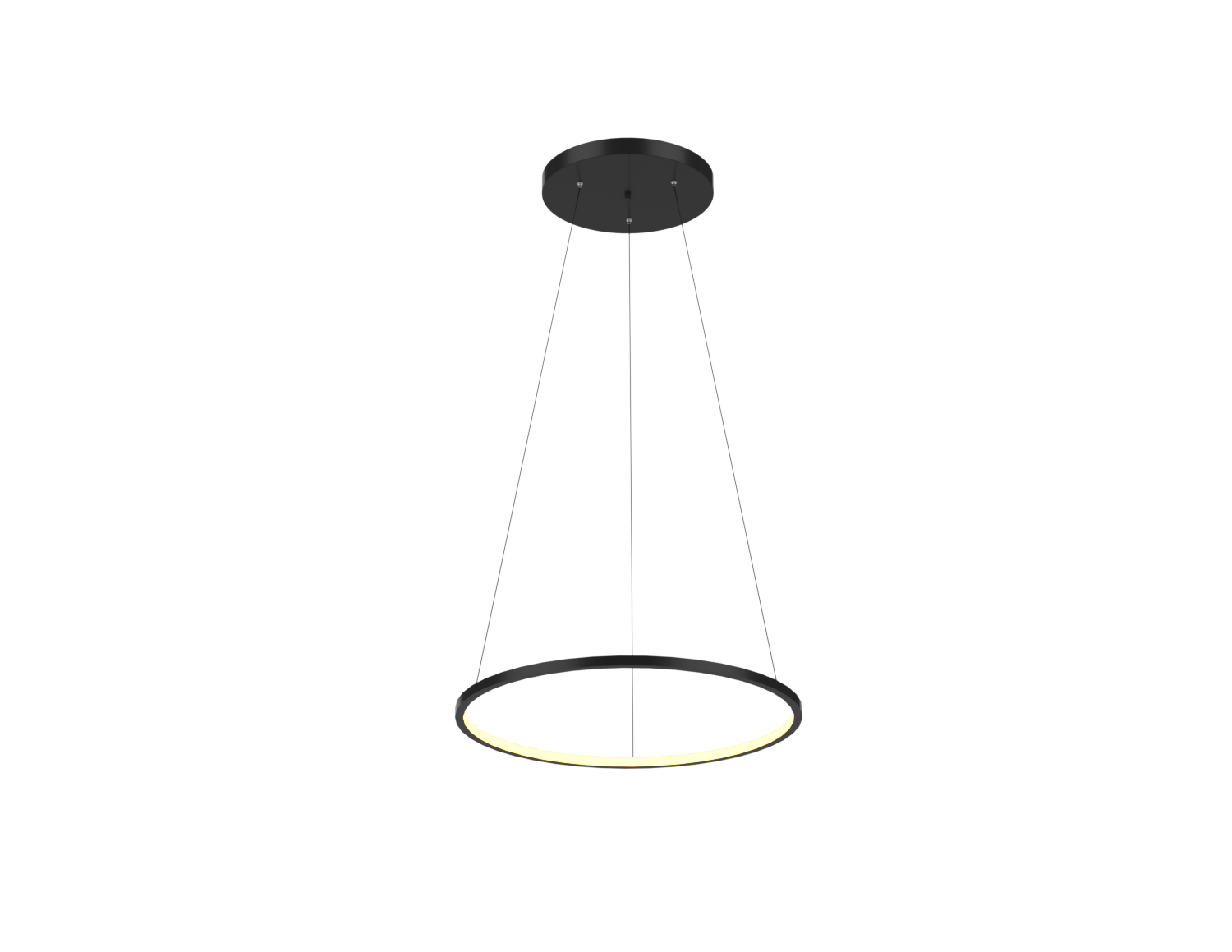 Lustre Pendente Anel de Led Hoop 1 Argola Aro em Alumínio 17W