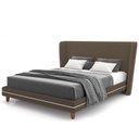 Ver imagem 4 de Cabeceira Queen Nilo 160cm com Cama Pés Madeira Suném P05 Veludo Marrom - Lyam Decor