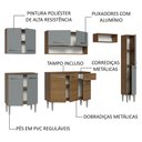 Ver imagem 5 de Armário de Cozinha Compacta 261 cm Rustic/Cinza Emilly Madesa 09