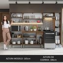 Ver imagem 6 de Armário de Cozinha Compacta 261 cm Rustic/Cinza Emilly Madesa 09