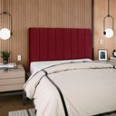 Ver imagem 5 de Cabeceira Casal 140cm Allia Suede Vinho Rm Vinho