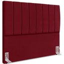 Ver imagem 1 de Cabeceira Casal 140cm Allia Suede Vinho Rm Vinho