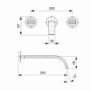 Ver imagem 2 de Misturador Lavatório Parede Embutir Flow Cromado Celite