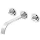 Ver imagem 1 de Misturador Lavatório Parede Embutir Flow Cromado Celite