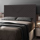 Ver imagem 2 de Cabeceira Cama Box Casal Queen Size Viena 160cm Suede Marrom - Abmaza