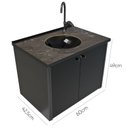 Ver imagem 3 de Gabinete para Banheiro 49x60,6cm Fenix Preto
