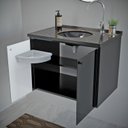 Ver imagem 4 de Gabinete para Banheiro 49x60,6cm Fenix Preto