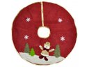 Ver imagem 1 de Saia para Árvore de Natal Decorada Vermelha Boneco de Neve Ski 60cm - Rio Master