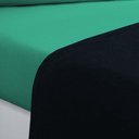 Ver imagem 2 de Jogo de Cama Malha Lençol 100% Algodão Gran Moratta 4 Peças King - Azul Marinho-verde Jade