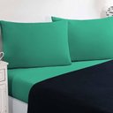 Ver imagem 3 de Jogo de Cama Malha Lençol 100% Algodão Gran Moratta 4 Peças King - Azul Marinho-verde Jade