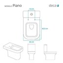 Ver imagem 3 de Tampa de Vaso Poliéster Piano Preto para Bacia Deca com Ferragem Dourada