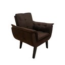 Ver imagem 1 de Poltrona Decorativa Opala Plus para Sala de Estar Quarto Escritório - Marrom .