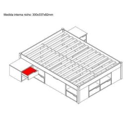Cama Casal Multifuncional Madeira Maciça 6 Gavetas Charme - 9