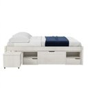 Ver imagem 5 de Cama Casal Multifuncional Madeira Maciça 6 Gavetas Charme Branco/Lavado