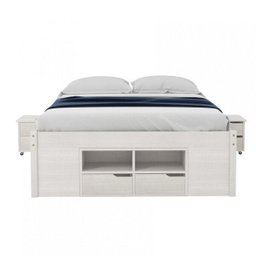 Cama Casal Multifuncional Madeira Maciça 6 Gavetas Charme - 6
