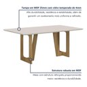 Ver imagem 3 de Mesa de Jantar 160cmx80cm Tampo de 25mm Luna Valdemoveis Cinamomo/off White