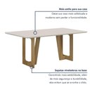 Ver imagem 6 de Mesa de Jantar 160cmx80cm Tampo de 25mm Luna Valdemoveis Cinamomo/off White