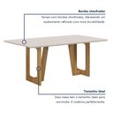 Ver imagem 5 de Mesa de Jantar 160cmx80cm Tampo de 25mm Luna Valdemoveis Cinamomo/off White