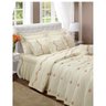 Jogo de Cama Queen 200 fios Bordado Bouquet Palha Casaborda 4 peças - 2