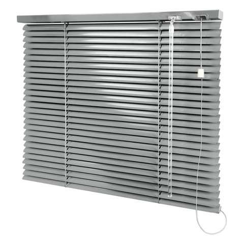 Persiana Horizontal Cinza - 1,60m Larg X 1,80m Alt - Alumínio 25mm - Persianet