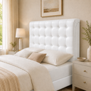 Ver imagem 2 de Cabeceira Ana Estofada Corino Modena p/ Cama Box Casal 140cm Quarto