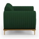 Ver imagem 6 de Poltrona Decorativa Base De Madeira Com Pés D'Ouro Molino D02 Veludo Verde Musgo C-303 - Lyam