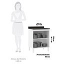 Ver mais imagens de Balcão de Cozinha com Tampo 70cm 2 Portas Dora Luciane Móveis