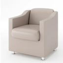 Ver imagem 3 de Kit 2 Poltronas Decorativa Reforçada Recepção Clinica Salão Courino Bege