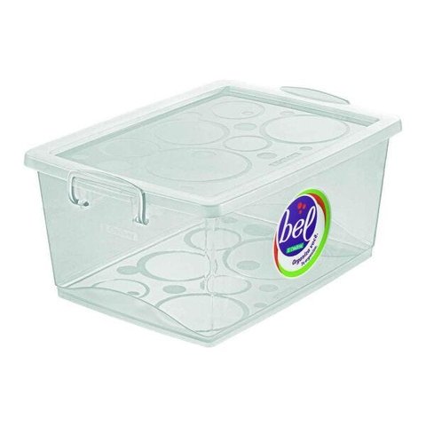 Caixa Organizadora com Trava 15L Cristal - Ordene