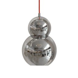 Luminária Pendente para Cabeceira de Cama, Sala de Jantar e Estar Iglu Cromada para 1 Lâmpada E- - 1