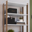 Ver imagem 6 de Estante Armario Multiuso 2 Portas e 4 Prateleiras Mell Branco Ey202 Novam