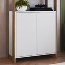 Ver imagem 7 de Estante Armario Multiuso 2 Portas e 4 Prateleiras Mell Branco Ey202 Novam