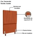 Ver imagem 4 de Cabeceira Solteiro 100 Cm com Frame Belgica Suede Terracota Artte