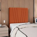 Ver imagem 2 de Cabeceira Solteiro 100 Cm com Frame Belgica Suede Terracota Artte