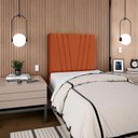 Ver mais imagens de Cabeceira Solteiro 100 Cm com Frame Belgica Suede Terracota Artte