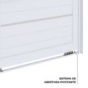 Ver imagem 6 de Porta de Alumínio Pivotante Lambri 215cm x 105cm Friso e Puxador de 80cm Lucasa Ideale Branco