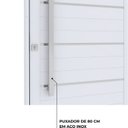 Ver imagem 4 de Porta de Alumínio Pivotante Lambri 215cm x 105cm Friso e Puxador de 80cm Lucasa Ideale Branco