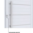 Ver imagem 3 de Porta de Alumínio Pivotante Lambri 215cm x 105cm Friso e Puxador de 80cm Lucasa Ideale Branco