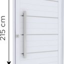 Ver imagem 2 de Porta de Alumínio Pivotante Lambri 215cm x 105cm Friso e Puxador de 80cm Lucasa Ideale Branco