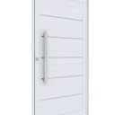Ver imagem 1 de Porta de Alumínio Pivotante Lambri 215cm x 105cm Friso e Puxador de 80cm Lucasa Ideale Branco