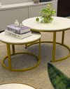 Ver imagem 1 de Jogo de Mesa de Centro Redonda Sala Perola Goldluxo 58cm