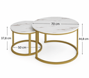 Ver imagem 3 de Jogo de Mesa de Centro Redonda Sala Perola Goldluxo 58cm