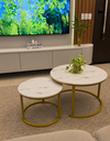 Ver imagem 1 de Jogo de Mesa de Centro Redonda Sala Perola Goldluxo 58cm