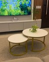 Ver imagem 4 de Jogo de Mesa de Centro Redonda Sala Perola Goldluxo 58cm