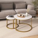 Ver imagem 5 de Jogo de Mesa de Centro Redonda Sala Perola Goldluxo 58cm