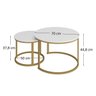 Jogo de Mesa de Centro Redonda Sala Perola Goldluxo 58cm - 2